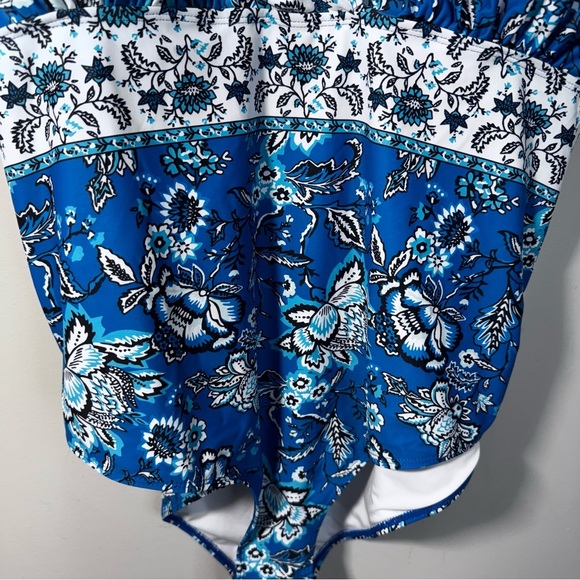 BloomChic Bandana Print Sculpt Waist Adjustable Straps One Piece Swimsuit Sz 26 - Picture 5 of 7